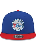 New Era Philadelphia 76ers Blue 2T Basic 9FIFTY Mens Snapback Hat