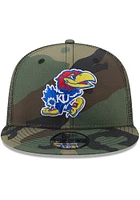 New Era Kansas Jayhawks Green Camotruck 9FIFTY Mens Snapback Hat