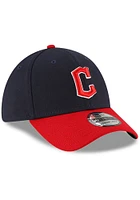 New Era Cleveland Guardians Mens Navy Blue Home Team Classic 39THIRTY Flex Hat