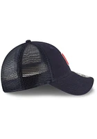 New Era Cleveland Guardians Trucker 9FORTY Classic Adjustable Hat - Navy Blue