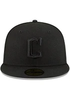New Era Cleveland Guardians Mens Black Tonal 59FIFTY Fitted Hat