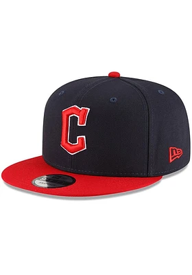 New Era Cleveland Guardians Navy Blue Basic 9FIFTY Mens Snapback Hat