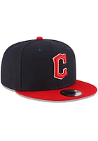 New Era Cleveland Guardians Navy Blue Basic 9FIFTY Mens Snapback Hat