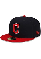 New Era Cleveland Guardians Navy Blue JR Home AC 59FIFTY Youth Fitted Hat