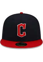 New Era Cleveland Guardians Navy Blue JR Home AC 59FIFTY Youth Fitted Hat