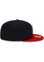 New Era Cleveland Guardians Navy Blue JR Home AC 59FIFTY Youth Fitted Hat