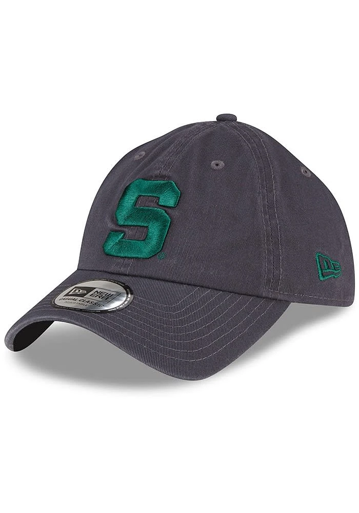 New Era Michigan State Spartans Casual Classic Adjustable Hat - Graphite