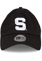 New Era Michigan State Spartans White Logo Casual Classic Adjustable Hat - Black