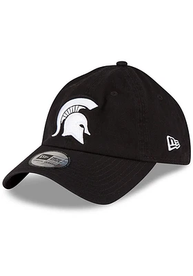 New Era Michigan State Spartans White Logo Casual Classic Enhanced Adjustable Hat - Black