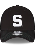 New Era Michigan State Spartans Mens Black White Logo Neo 39THIRTY Flex Hat