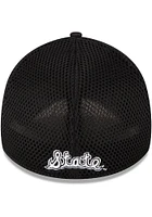 New Era Michigan State Spartans Mens Black Retro White Logo Neo 39THIRTY Flex Hat