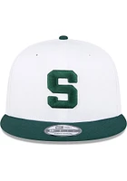 New Era Michigan State Spartans White 2T Basic 9FIFTY Mens Snapback Hat