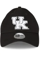 New Era Kentucky Wildcats White Logo Casual Classic Adjustable Hat - Black