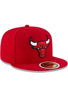 New Era Chicago Bulls Red JR 59FIFTY Youth Fitted Hat