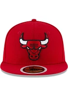 New Era Chicago Bulls Red JR 59FIFTY Youth Fitted Hat