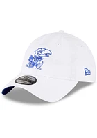 New Era Kansas Jayhawks Tonal Core Classic 9TWENTY Adjustable Hat - White