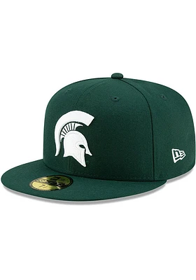 New Era Michigan State Spartans Mens Green Basic 59FIFTY Fitted Hat
