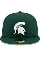 New Era Michigan State Spartans Mens Green Basic 59FIFTY Fitted Hat