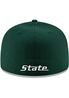 New Era Michigan State Spartans Mens Green Basic 59FIFTY Fitted Hat