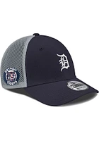 New Era Detroit Tigers Mens Navy Blue 2T Team Neo 39THIRTY Flex Hat