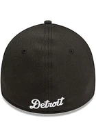 New Era Detroit Tigers Mens Black Color Pop Tonal Team Classic 39THIRTY Flex Hat