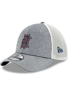 New Era Detroit Tigers Mens Grey Shadowtech 2T Team Neo 39THIRTY Flex Hat