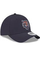 New Era Detroit Tigers Mens Navy Blue Cooperstown Team Classic 39THIRTY Flex Hat
