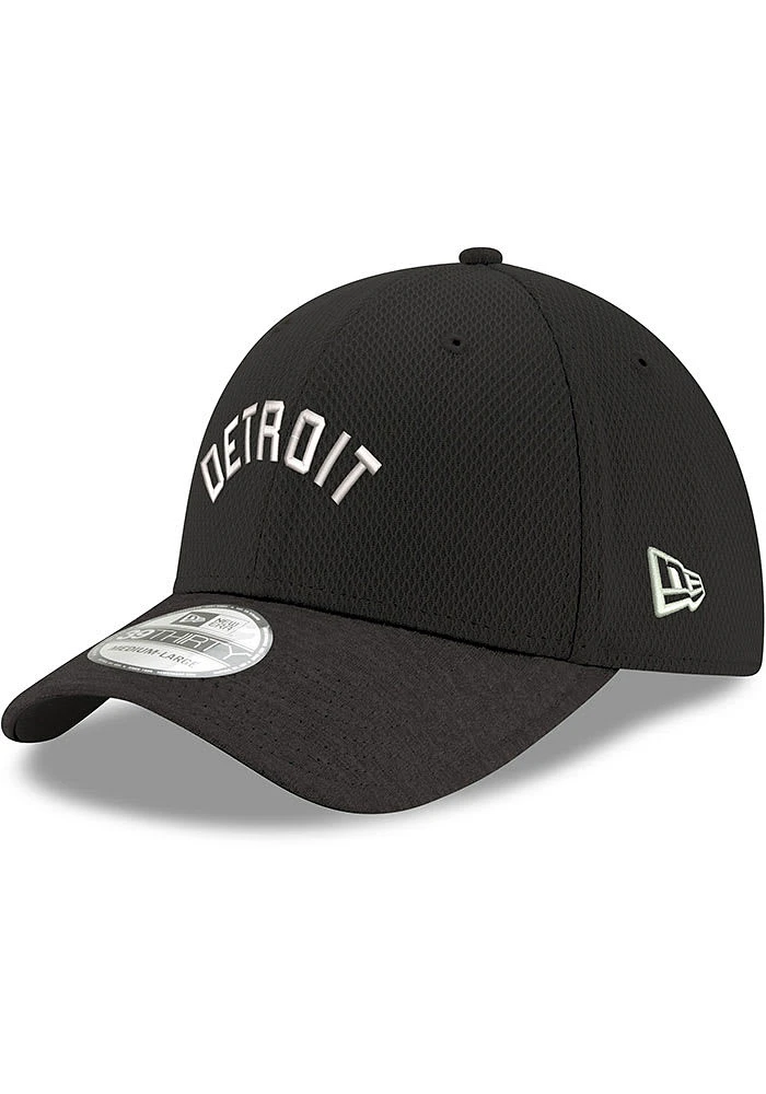 New Era Detroit Tigers Mens Navy Blue Diamond Shadow Visor 39THIRTY Flex Hat
