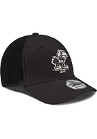 New Era Kansas Jayhawks Mens Black White Logo Neo 39THIRTY Flex Hat