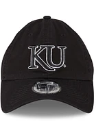 New Era Kansas Jayhawks Casual Classic Adjustable Hat - Black
