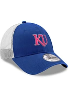 New Era Kansas Jayhawks 2T Trucker 9FORTY Adjustable Hat - Blue