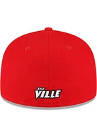 New Era Louisville Cardinals Mens Red Basic 59FIFTY Fitted Hat