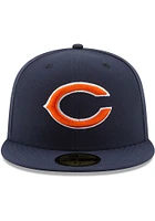 New Era Chicago Bears Mens Navy Blue C Logo Basic 59FIFTY Fitted Hat