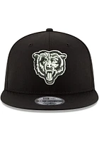 New Era Chicago Bears Black Bear Head White Logo 9FIFTY Mens Snapback Hat