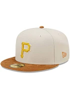 New Era Pittsburgh Pirates Mens White Cordvisor 59FIFTY Fitted Hat