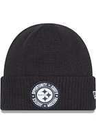 New Era Pittsburgh Steelers Black 2022 Social Justice Sport Mens Knit Hat