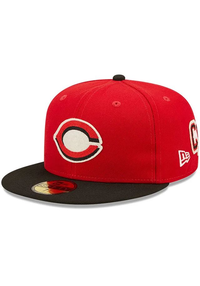 New Era Cincinnati Reds Mens Red Letterman 59FIFTY Fitted Hat