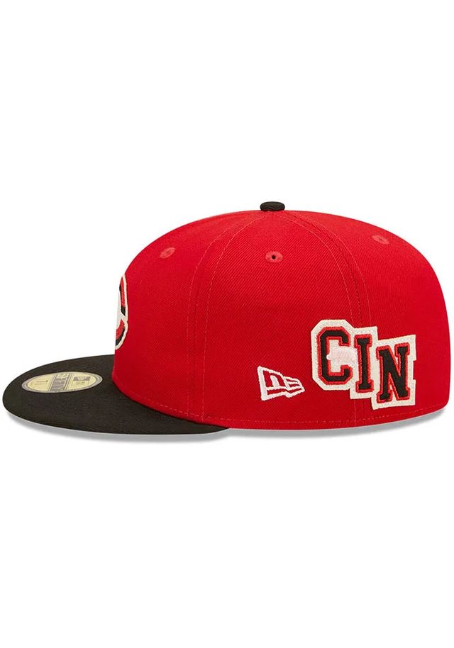 New Era Cincinnati Reds Mens Red Letterman 59FIFTY Fitted Hat