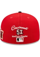 New Era Cincinnati Reds Mens Red Letterman 59FIFTY Fitted Hat