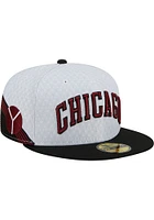 New Era Chicago Bulls Mens White 2022 NBA City Edition 59FIFTY Fitted Hat