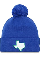 New Era Dallas Mavericks Blue 2022 NBA City Edition Mens Knit Hat