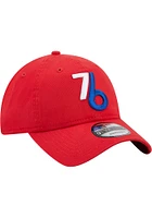 New Era Philadelphia 76ers 2022 NBA City Edition 9TWENTY Adjustable Hat - Red