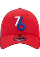 New Era Philadelphia 76ers 2022 NBA City Edition 9TWENTY Adjustable Hat - Red