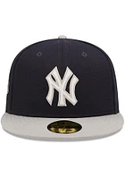 New Era York Yankees Mens Navy Blue Letterman 59FIFTY Fitted Hat