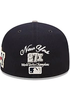 New Era York Yankees Mens Navy Blue Letterman 59FIFTY Fitted Hat