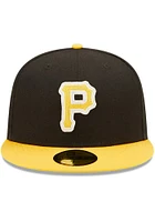 New Era Pittsburgh Pirates Mens Black Letterman 59FIFTY Fitted Hat