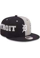 New Era Detroit Tigers Navy Blue Teamsplit 9FIFTY Mens Snapback Hat