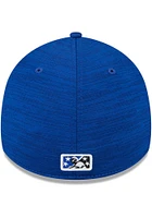 New Era Omaha Storm Chasers Mens Blue 2023 MiLB Clubhouse 39THIRTY Flex Hat
