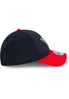 New Era Cleveland Guardians Mens Navy Blue G Logo Red Visor 39THIRTY Flex Hat