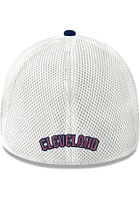 New Era Cleveland Guardians Mens White C logo Mesh Neo 39THIRTY Flex Hat